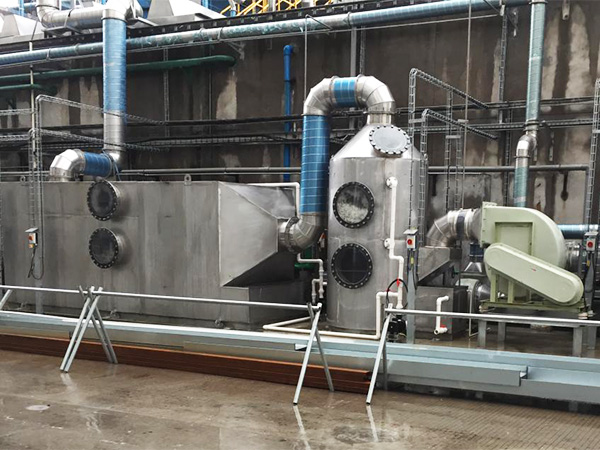 水喷淋+生物过滤塔处...