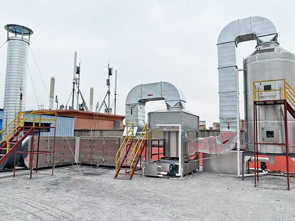 水喷淋+气旋喷淋+二...